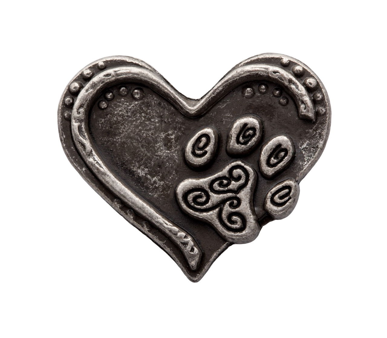 MiaMilo Paw on Heart Charm