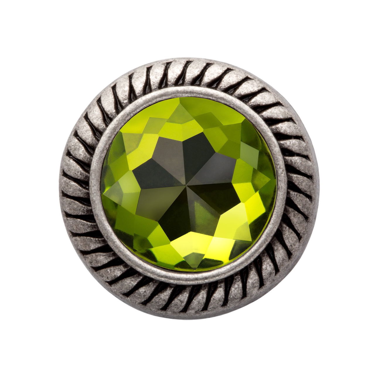 MiaMilo Round Gem Charm — Peridot