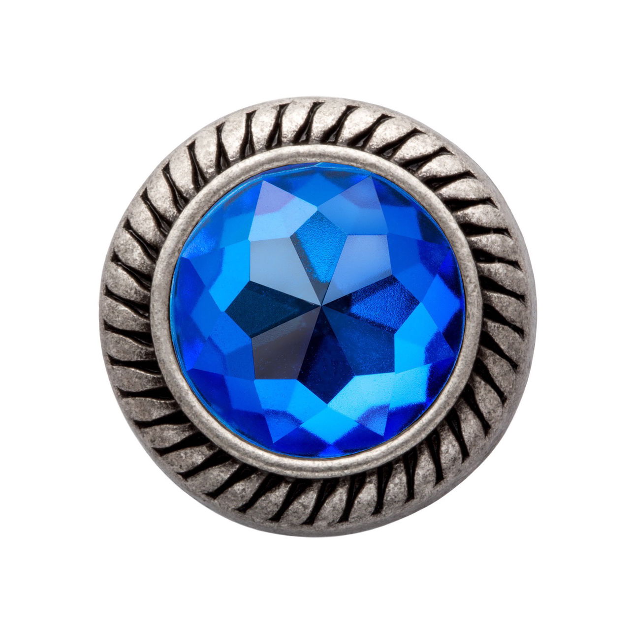 MiaMilo Round Gem Charm — Sapphire