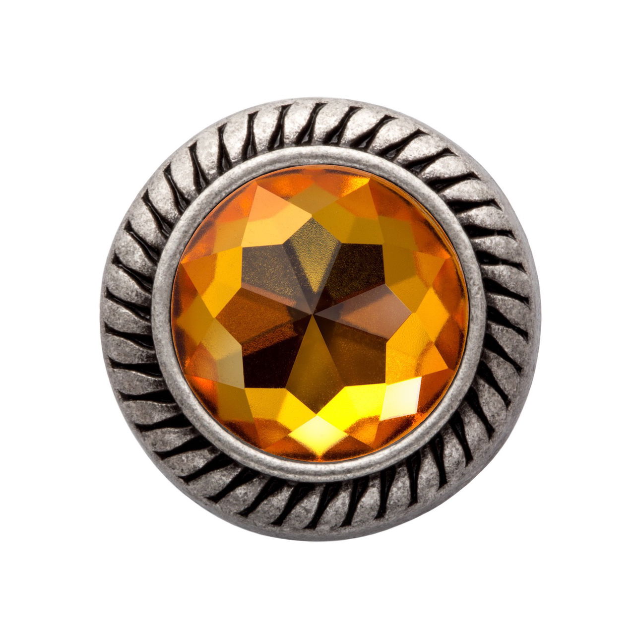 MiaMilo Round Gem Charm — Topaz