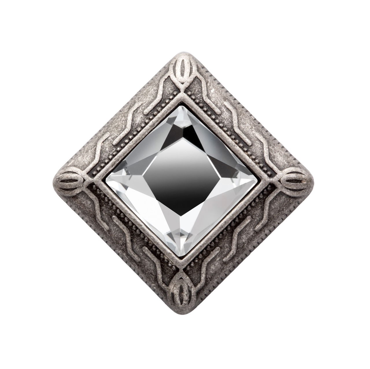 MiaMilo Square Gem Charm — Diamond