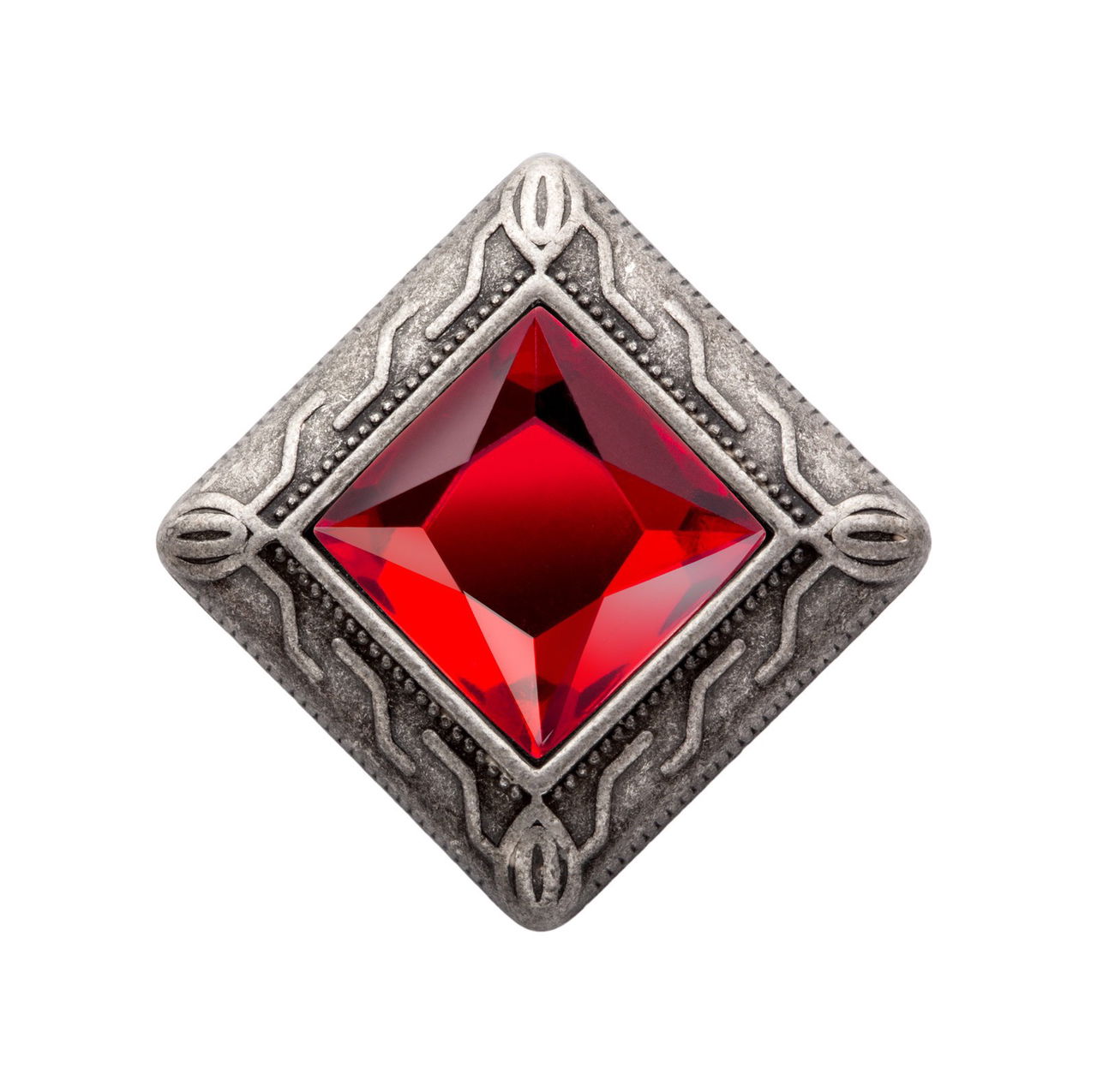 MiaMilo Square Gem Charm — Ruby