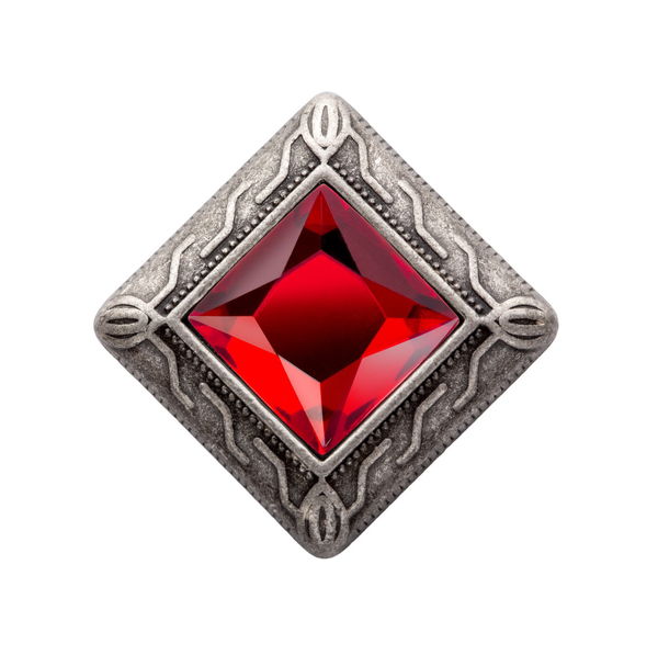 Square Gem (Set van 2) — Ruby