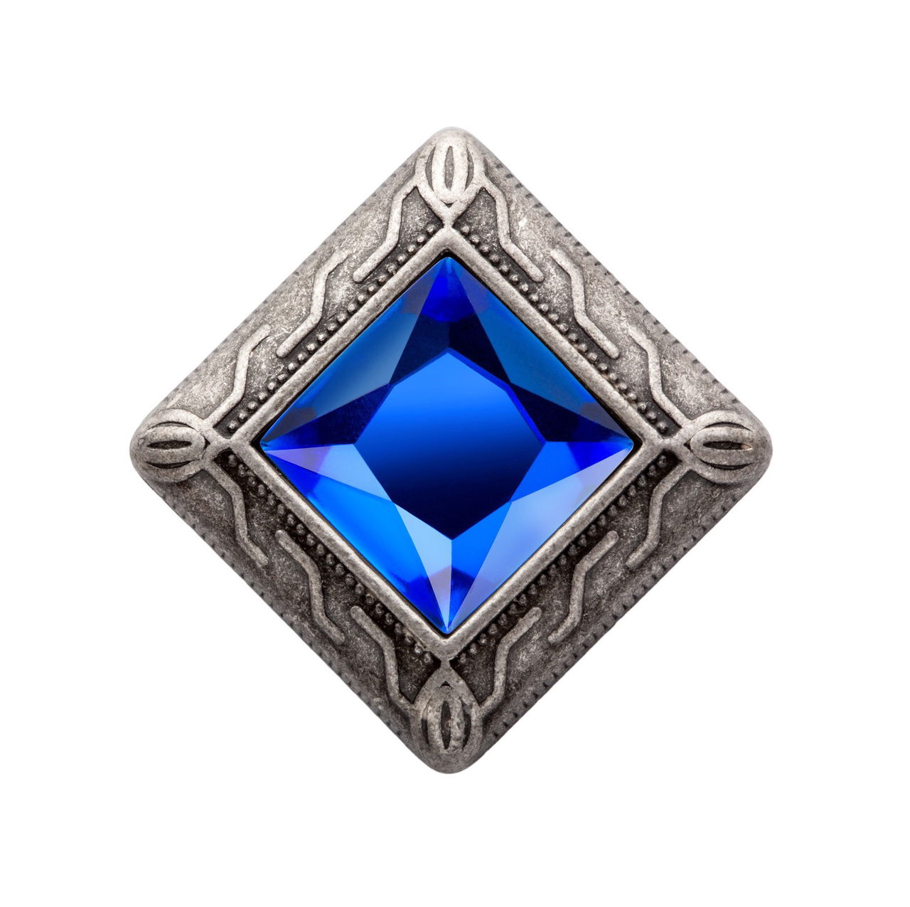 MiaMilo Square Gem Charm — Sapphire