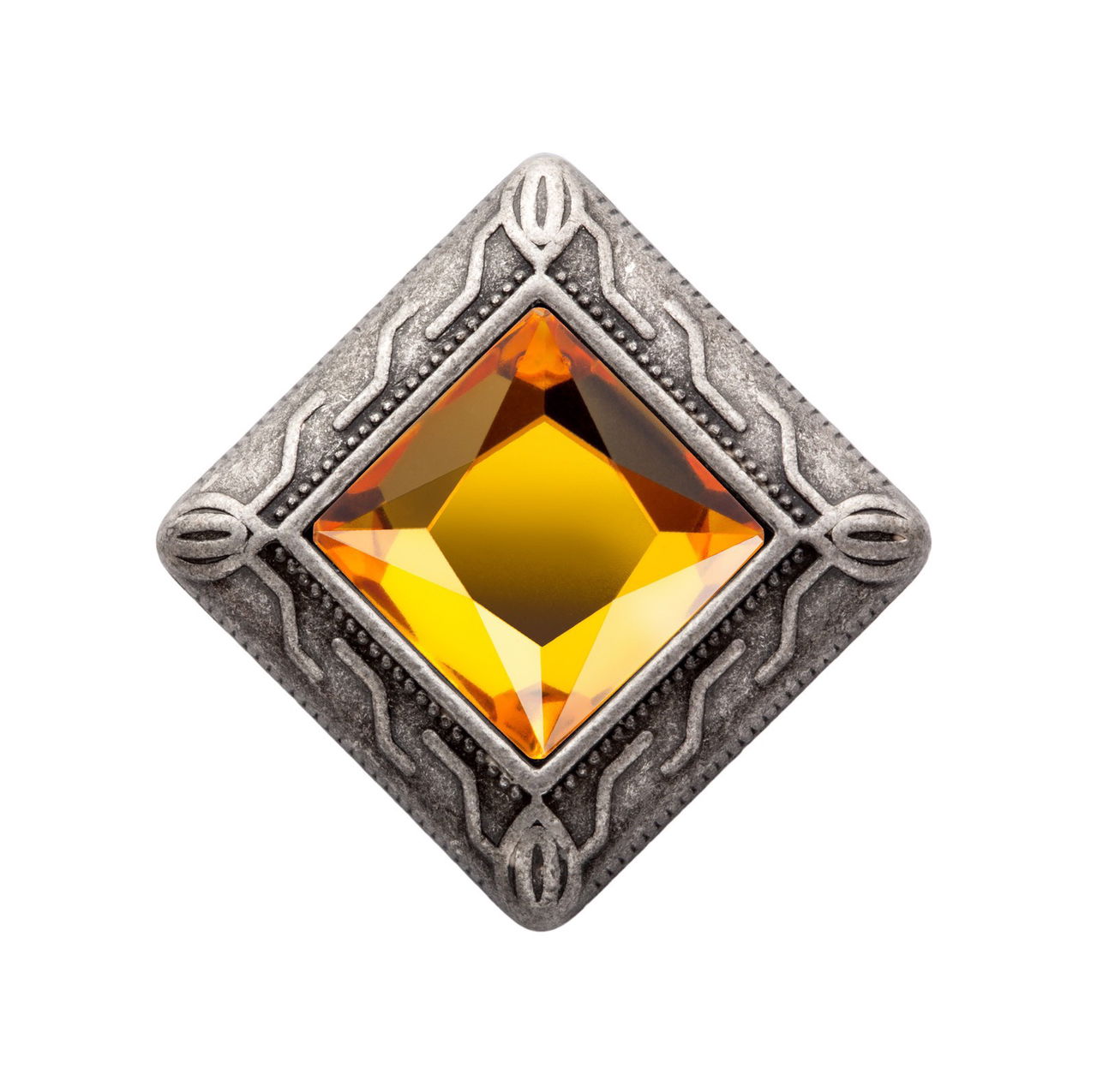 MiaMilo Square Gem Charm — Topaz