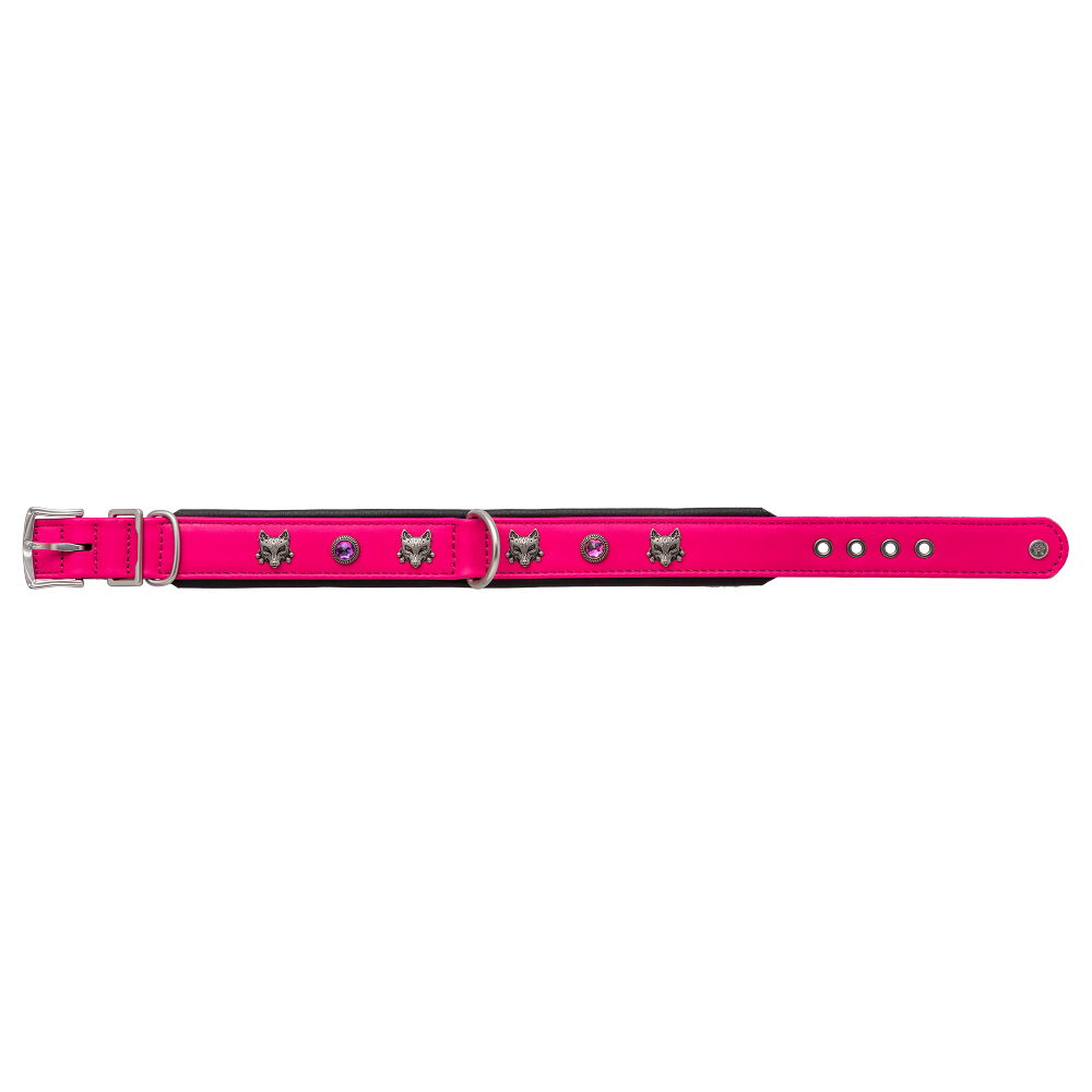 MiaMilo Metro Fox Leather Dog Collar — M