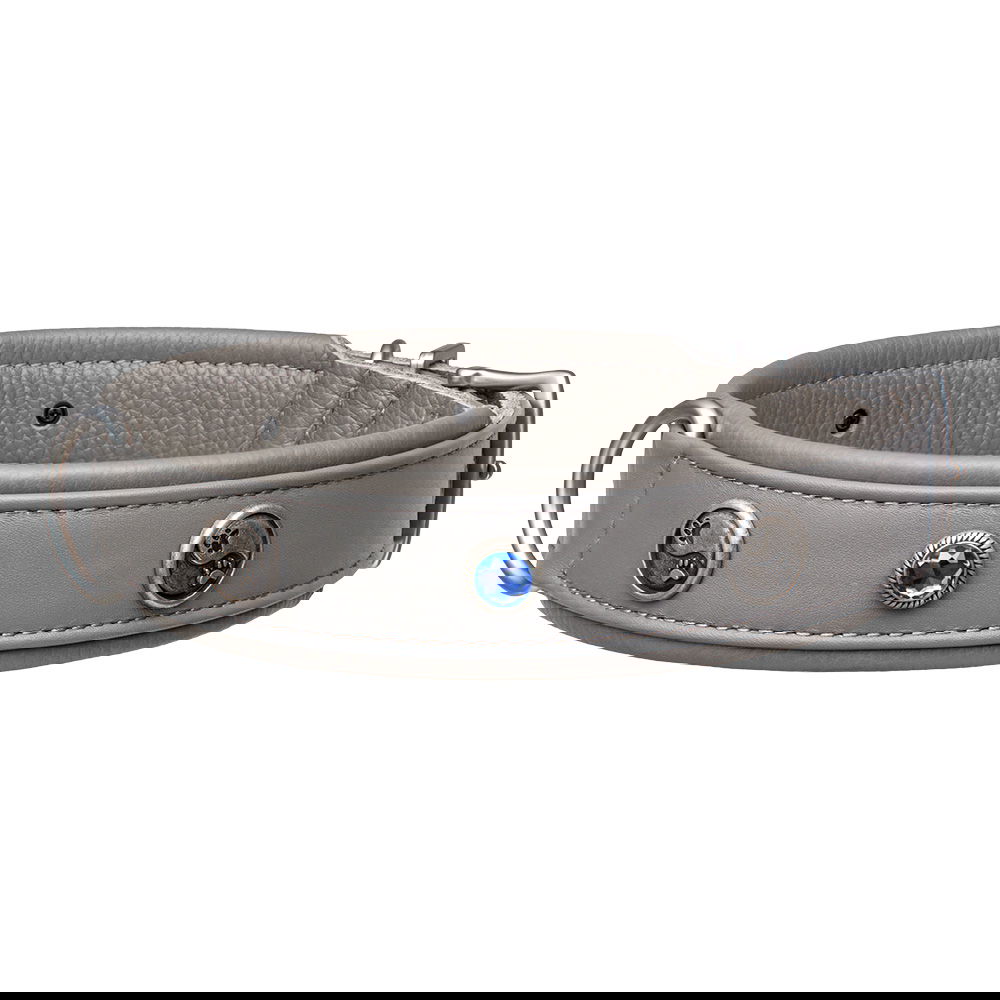 MiaMilo Mountain Zen Leather Dog Collar — S/M (slim)