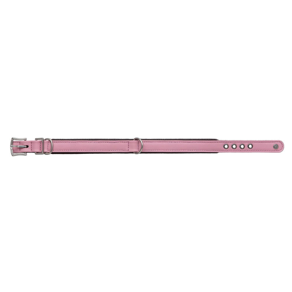 MiaMilo Rose Cocoa Leather Dog Collar — S/M (slim)