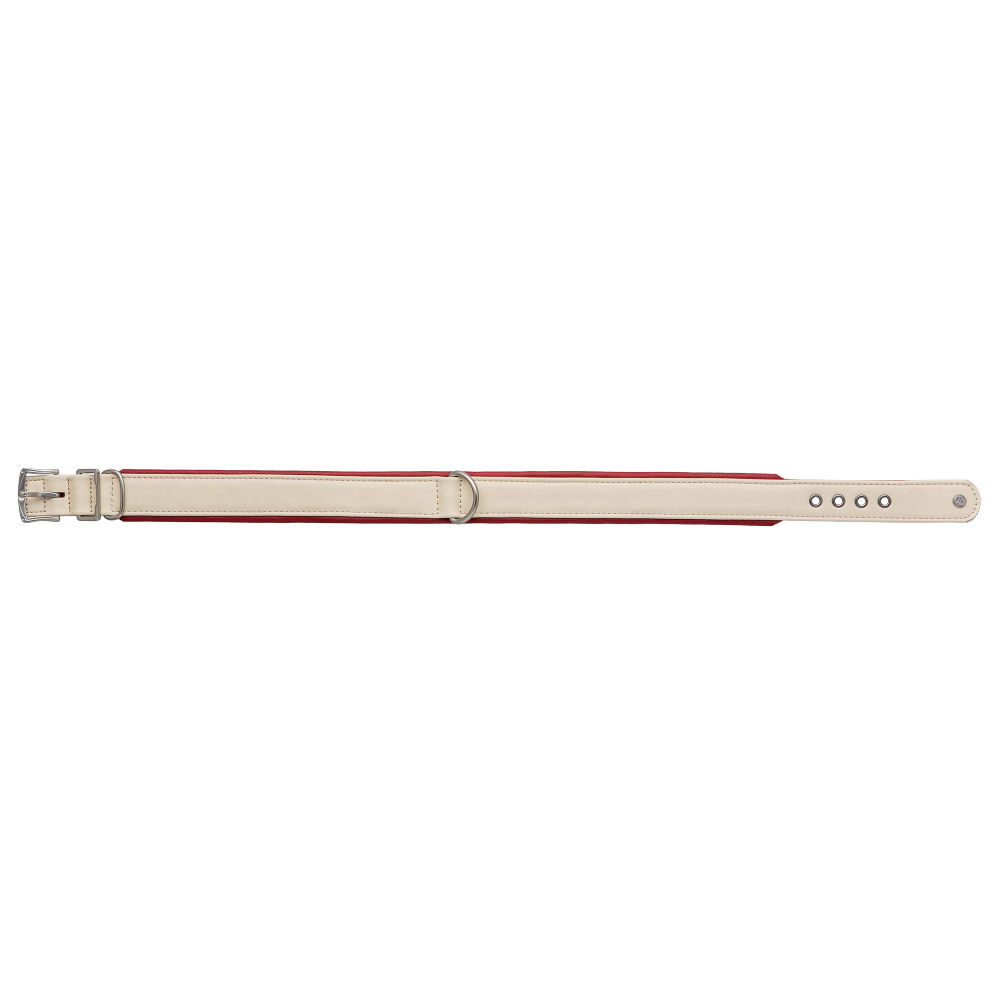 MiaMilo Alpine Red Leather Dog Collar — L/XL